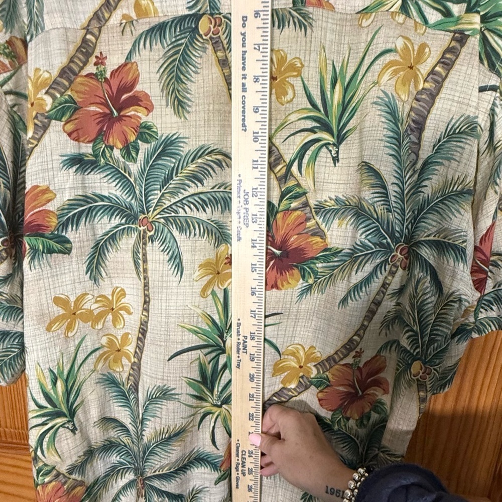 Campia Moda men’s shirt sleeve button down Hawaiian tropical beach shirt L - Picture 4 of 7